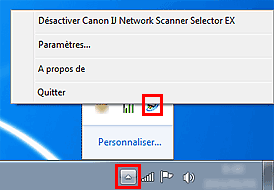 figure : menu IJ Network Scanner Selector EX