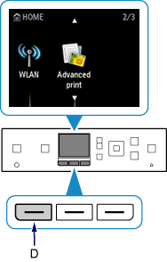 Scherm HOME: Selecteer Instellingen draadloos LAN