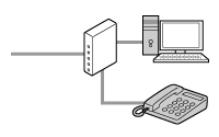 figure: Connected to an xDSL/CATV modem