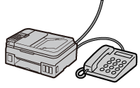 Imagen: Llamadas de voz y faxes en la misma línea telefónica (modo prioridad tel.)