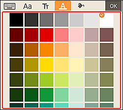figure: Font Color palette