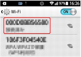figure : écran des paramètres Wi-Fi