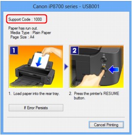 Canon : PIXMA Manuals : iP8700 series : If an Error Occurs