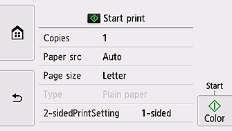 figura: Ecranul imprimantei