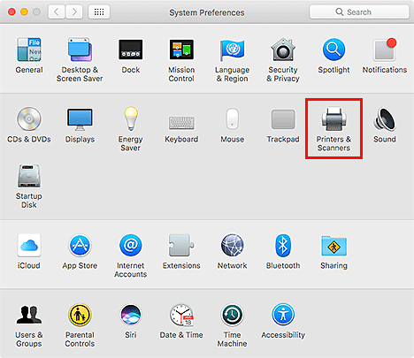 figure: System Preferences screen