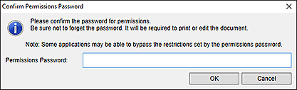 figure: Confirm Permissions Password dialog box
