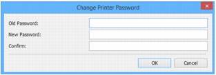 figure: Change Printer Password screen