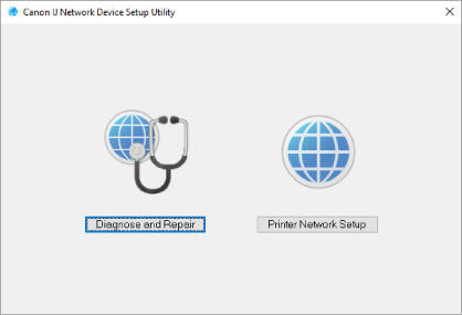 Abbildung: Bildschirm "Canon IJ Network Device Setup Utility"