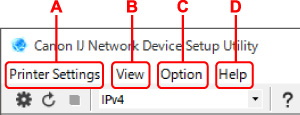 рисунок: Экран IJ Network Device Setup Utility