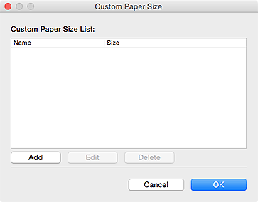 figure: Custom Paper Size dialog