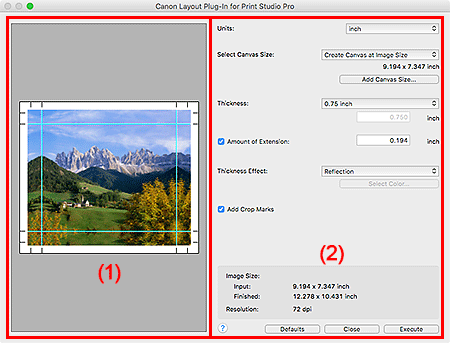 figure: Layout Plug-In for Print Studio Pro screen