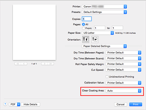 figure:Clear Coating Area of Clear Coating in the Print dialog