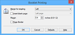 figure:Booklet Printing dialog box