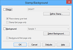 figure:Stamp/Background dialog box