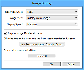 figure: Preferences dialog box of Image Display