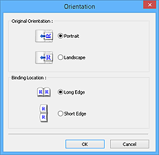 figure: Orientation dialog box