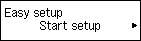 Easy setup screen: Select Start setup