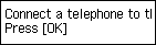 Easy setup screen: Connect a telephone to the device's EXT port