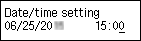 Date/time setting screen